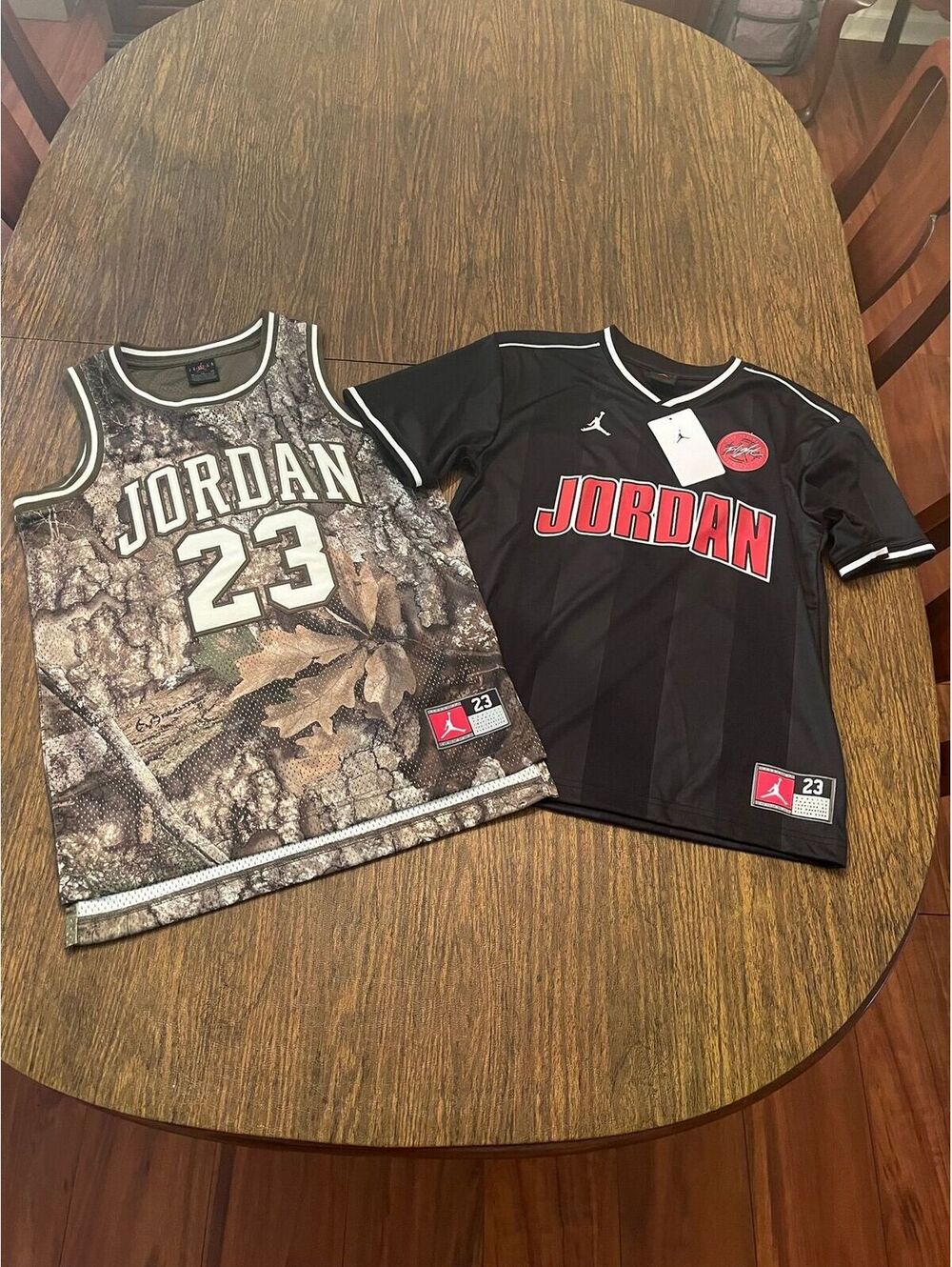 Jordan Boys Jersey Bundle Size Medium 10/12 Camo #23 Black Shirt 2-Piece School